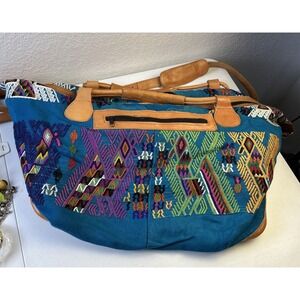 Vintage Siempre Viva Colorful Embroidered‎ Weekend Bag